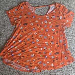 Disney Orange Halloween-Themed Women's Top Size L